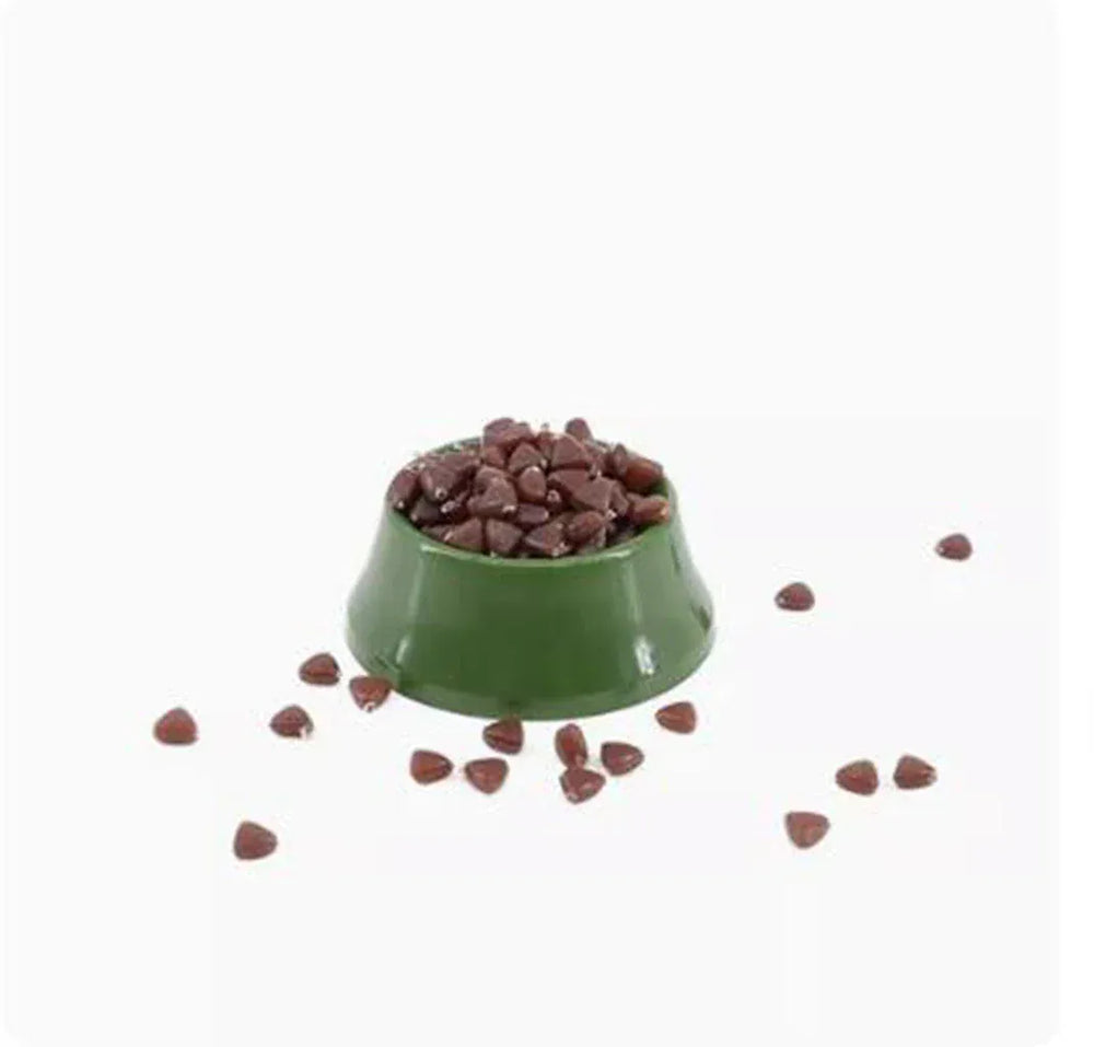 1/12 Scale Dollhouse Miniature Pet Food Set | Dog & Cat Bowls with Dry Food | Tiny Doll Accessories for Play Scenes & Photography