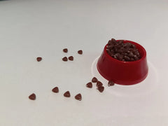 1/12 Scale Dollhouse Miniature Pet Food Set | Dog & Cat Bowls with Dry Food | Tiny Doll Accessories for Play Scenes & Photography