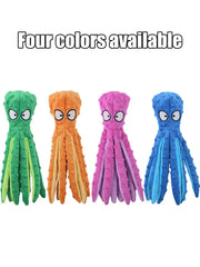 1PC Plush Pet Toy | Cartoon Fish & Octopus | Interactive Chew & Squeaky Toy for Cats & Dogs | Fun Bite-Resistant Pet Product