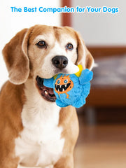 2-in-1 Moving Plush Squeaky Dog Ball | Interactive Motion Toy for Small Dogs | Halloween Pet Gift