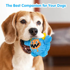 2-in-1 Moving Plush Squeaky Dog Ball | Interactive Motion Toy for Small Dogs | Halloween Pet Gift