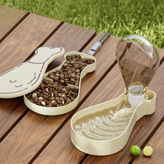 2-in-1 Pet Travel Bottle & Bowl - Portable Food & Water Container for Outdoor Adventures