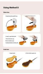 2-in-1 Pet Travel Bottle & Bowl - Portable Food & Water Container for Outdoor Adventures
