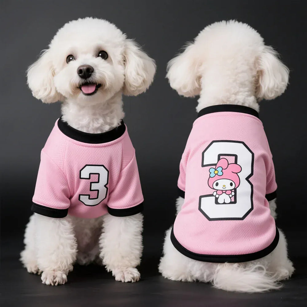 2025 Mellody IP Licensed Pet Dog Clothing Set – Breathable Cool Summer Vests & T-Shirts for Small & Medium Dogs | Dog King Edition