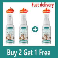 30ml Pet Flea & Tick Spray - Fast-Acting Treatment for Dogs & Cats, Quick Relief from Fleas, Lice and Ticks, Pet Health Supplies
