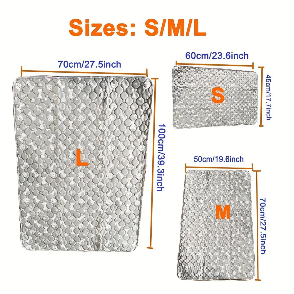 4-Layer Washable Dog Pee Pad - Reusable Puppy Training Pads, Non-Slip Whelping Mat for Crates, Furniture & Car Protection