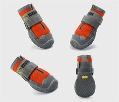 4-Pack Dog Boots - Waterproof Reflective Shoes for Medium Large Dogs
