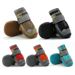4-Pack Dog Boots - Waterproof Reflective Shoes for Medium Large Dogs