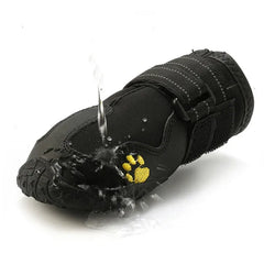 4-Pack Waterproof Dog Boots - Reflective Anti-Slip Shoes for Medium Large Dogs