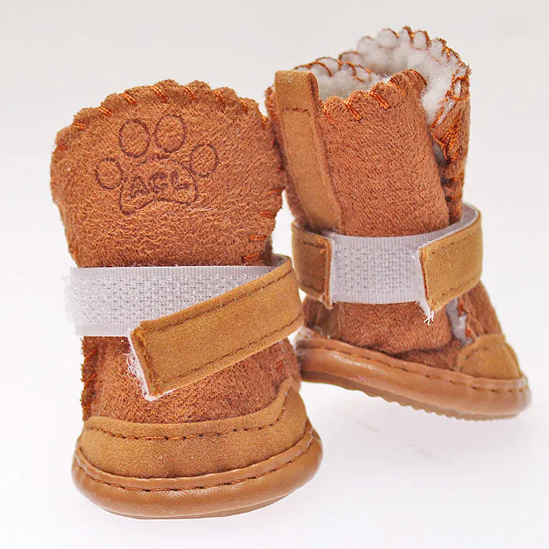 4-Pack Winter Dog Boots - Waterproof Anti-Slip Shoes for Small Medium Dogs
