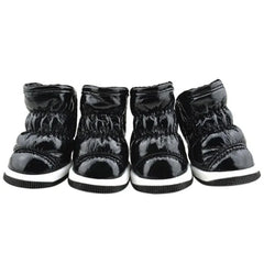 4-Pack Winter Dog Boots - Waterproof Slip-On Shoes for Small Dogs