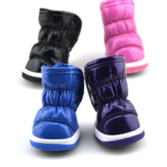 4-Pack Winter Dog Boots - Waterproof Slip-On Shoes for Small Dogs