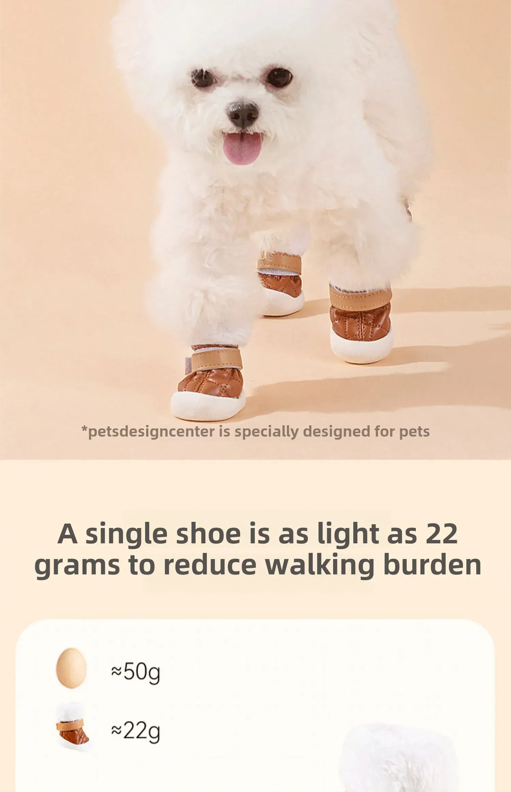 4-Pack Winter Pet Boots - Warm Anti-Slip Dog Shoes for Small Medium Dogs, Waterproof Snow Rain Boots with Secure Fasteners