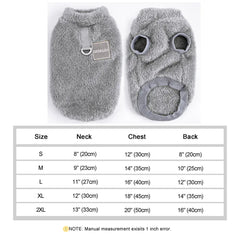 Coral Fleece Pet Vest - Soft Warm Sweater for Small Breeds & Cats