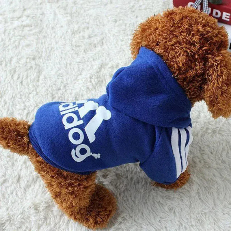 Adidog Brand Hoodie - Athletic Style Winter Coat for Medium & Large Dogs