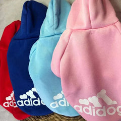 Adidog Brand Hoodie - Athletic Style Winter Coat for Medium & Large Dogs