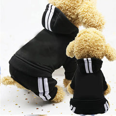 Adidog Winter Dog Jumpsuit | Thick Puppy Tracksuit for Small Dogs | Warm Pet Overalls & Hooded Outfit for Yorkie, Chihuahua & Pug