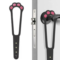 Adjustable Cat Door Holder Latch - 11.5" Elastic Gate Lock Strap, Pet Door Stopper to Keep Dogs Out, Flexible Door Latch for Pet Gates