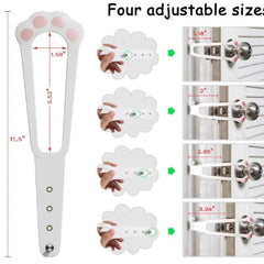 Adjustable Cat Door Holder Latch - 11.5" Elastic Gate Lock Strap, Pet Door Stopper to Keep Dogs Out, Flexible Door Latch for Pet Gates