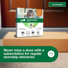 Advantage II Small Cat – Vet-Recommended Flea Treatment & Prevention for Cats 5-9 lbs, 6-Month Supply