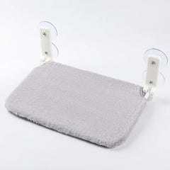 Assembly Free Cat Hammock - Foldable Plush Mesh Window Perch Double Suction