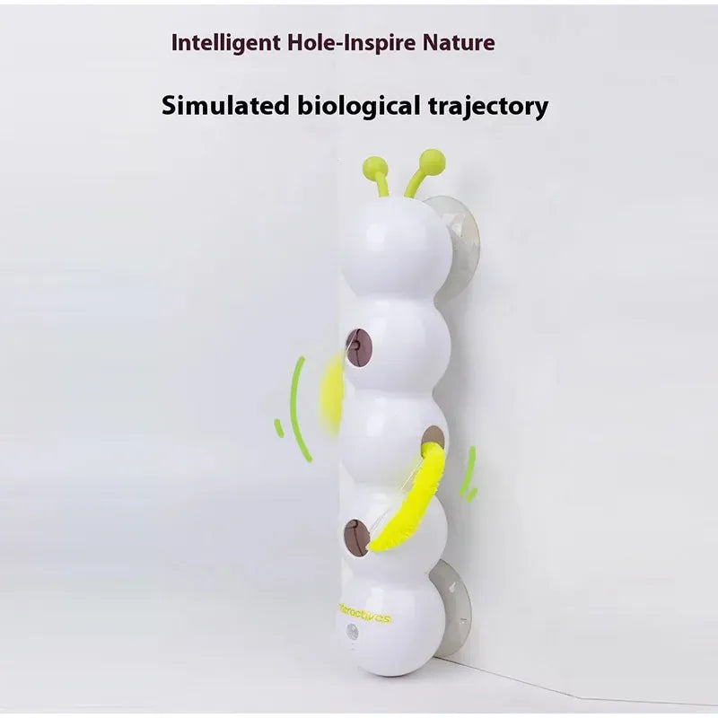 Automatic Cat Teaser Toy - USB Rechargeable Interactive Caterpillar Motion Sensor