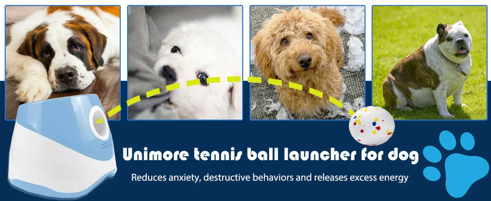 Automatic Dog Tennis Ball Launcher | Interactive Fun Chase Toy | Rechargeable Fetch Catapult for Dogs