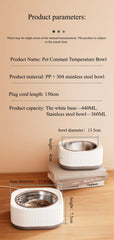 Automatic Pet Water Heater - Constant Temperature Drinking Bowl for Winter