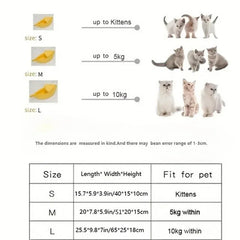 Banana Pet Bed Cat Nest - Cozy Winter Warm Cat & Small Dog House, Soft Coral Fleece for Chinchillas, Squirrels, Small Pets (Multiple Colors)