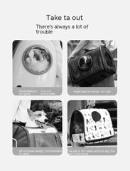 Bear Design Pet Shoulder Bag - Autumn Winter Warm Windproof Cat & Dog Crossbody Bag, Cute Cartoon Portable Outing Carrier (S/M/L)
