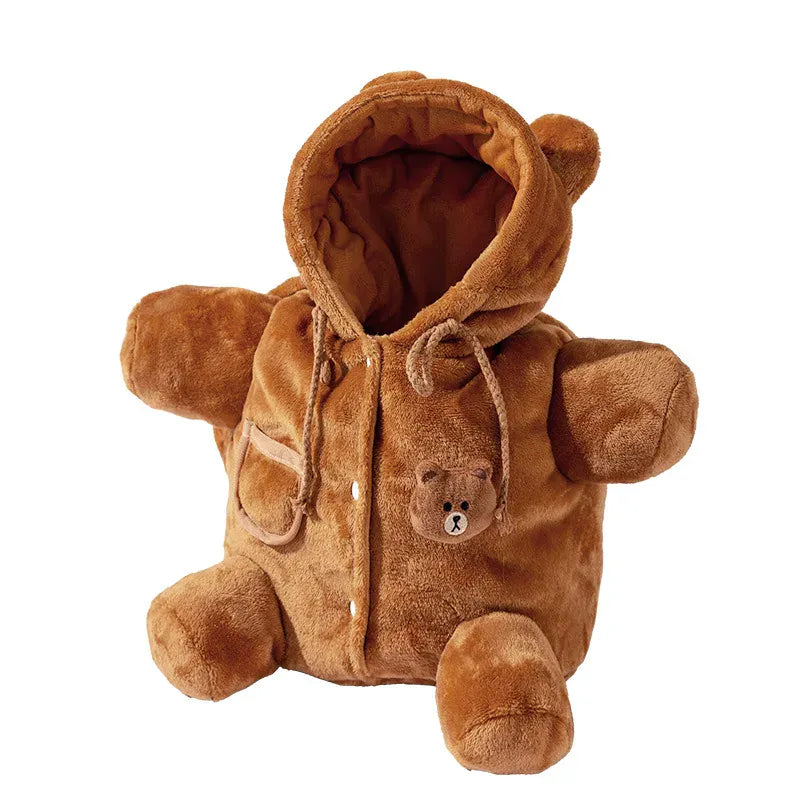 Bear Design Pet Shoulder Bag - Autumn Winter Warm Windproof Cat & Dog Crossbody Bag, Cute Cartoon Portable Outing Carrier (S/M/L)