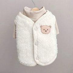 Bear Hoodie Dog Sweatshirt - Cute Winter Coat for Small Breeds