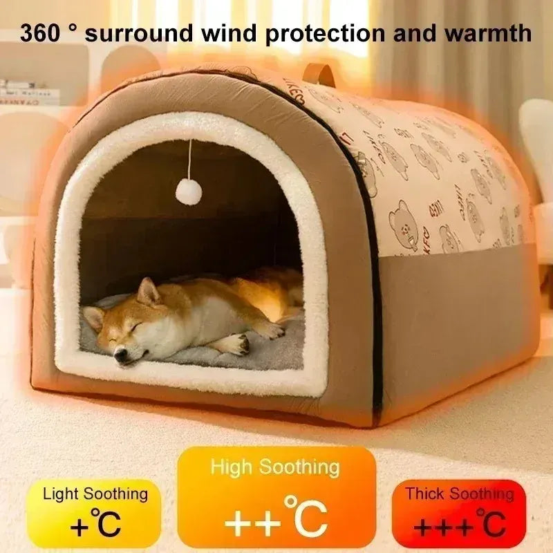 Big Dog Kennel Mat - Winter Warm Washable Bed for Medium & Large Dogs