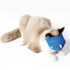 Breathable Cat Muzzle & Bathing Bag - Anti-Bite Grooming Restraint for Safe Handling