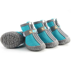 Breathable Dog Shoes - Anti-Slip Plush Boots for Small Medium Dogs