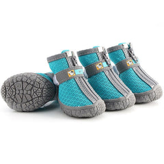 Breathable Dog Shoes - Anti-Slip Plush Boots for Small Medium Dogs