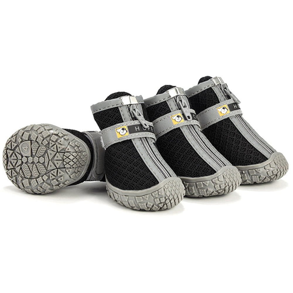 Breathable Dog Shoes - Anti-Slip Plush Boots for Small Medium Dogs
