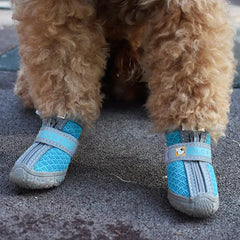 Breathable Dog Shoes - Anti-Slip Plush Boots for Small Medium Dogs