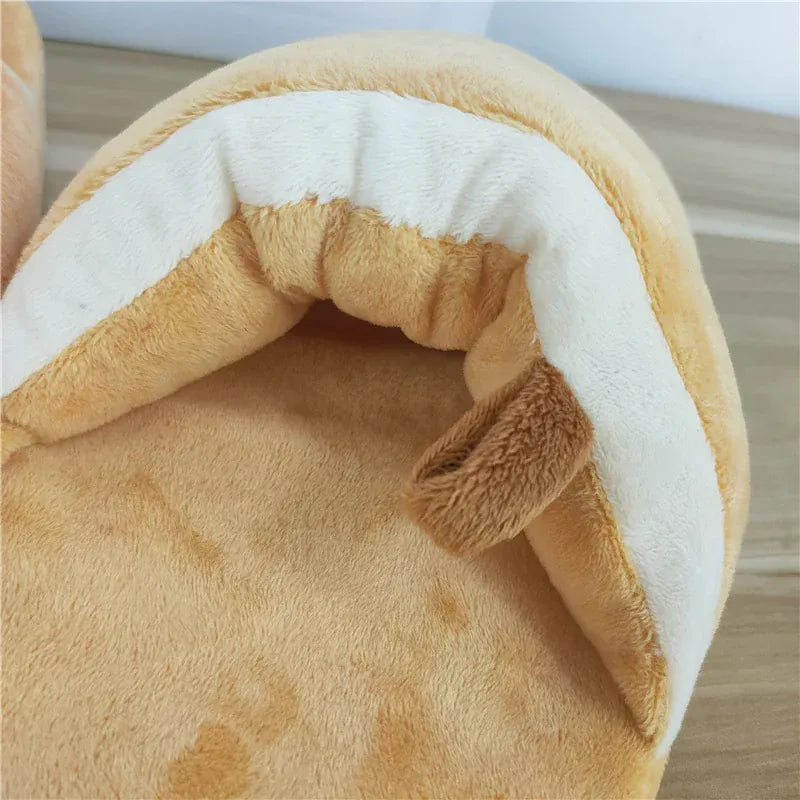 Bubble Tea Slippers - Cute Boba Themed Plush Indoor Shoes for Cat & Dog
