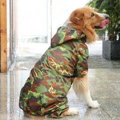 Camouflage Pet Hoodie - All-Season Waterproof Dog Raincoat with Sport Style