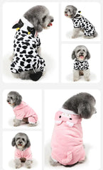 Cartoon Animal Dog & Cat Costume - Winter Warm Jumpsuit Pajamas