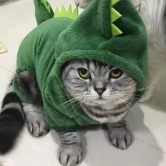 Cartoon Animal Dog & Cat Costume - Winter Warm Jumpsuit Pajamas