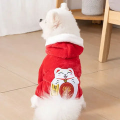 Cartoon Animal Dog & Cat Costume - Winter Warm Jumpsuit Pajamas