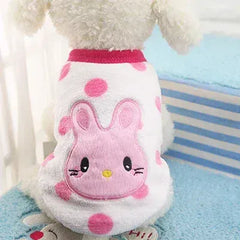Cartoon Fleece Pet Clothes | Winter Warm Dog & Cat Vest – Cozy Sweater for Small Dogs & Cats