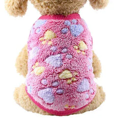 Cartoon Fleece Pet Clothes | Winter Warm Dog & Cat Vest – Cozy Sweater for Small Dogs & Cats