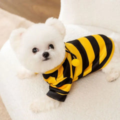 Cat Dog Bee CosCat & Dog Bee Costume | Pet Halloween Cosplay Outfit | Winter Warm Hoodies for Cats & Dogstume Soft Cat Holiday Cosplay Winter Warm Clothes Pet Bee Halloween Hoodies for Pet Supplies