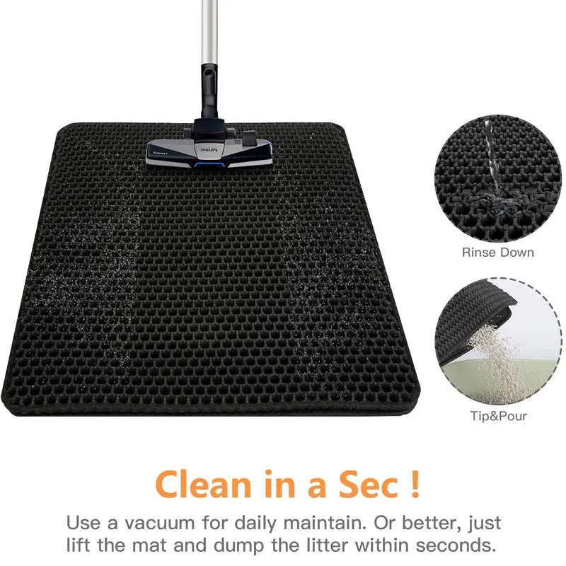 Cat Litter Mat - Waterproof Double Layer Litter Trapping Pad