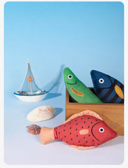 Catnip Fish Toy for Cats – Plush Simulation Fish with Interactive Chew & Pillow Design