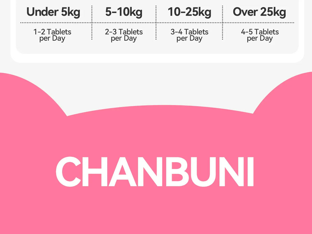 Chanbuni Cat & Dog Calcium Tablets | Joint Support Pet Treats | Nutritious Cat Food Supplement for Strong Bones & Healthy Joints