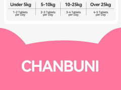 Chanbuni Cat & Dog Calcium Tablets | Joint Support Pet Treats | Nutritious Cat Food Supplement for Strong Bones & Healthy Joints